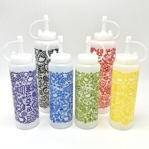 6 Blackstone Squeeze Bottles for Pancake Art Colorful Set Griddle Accessories